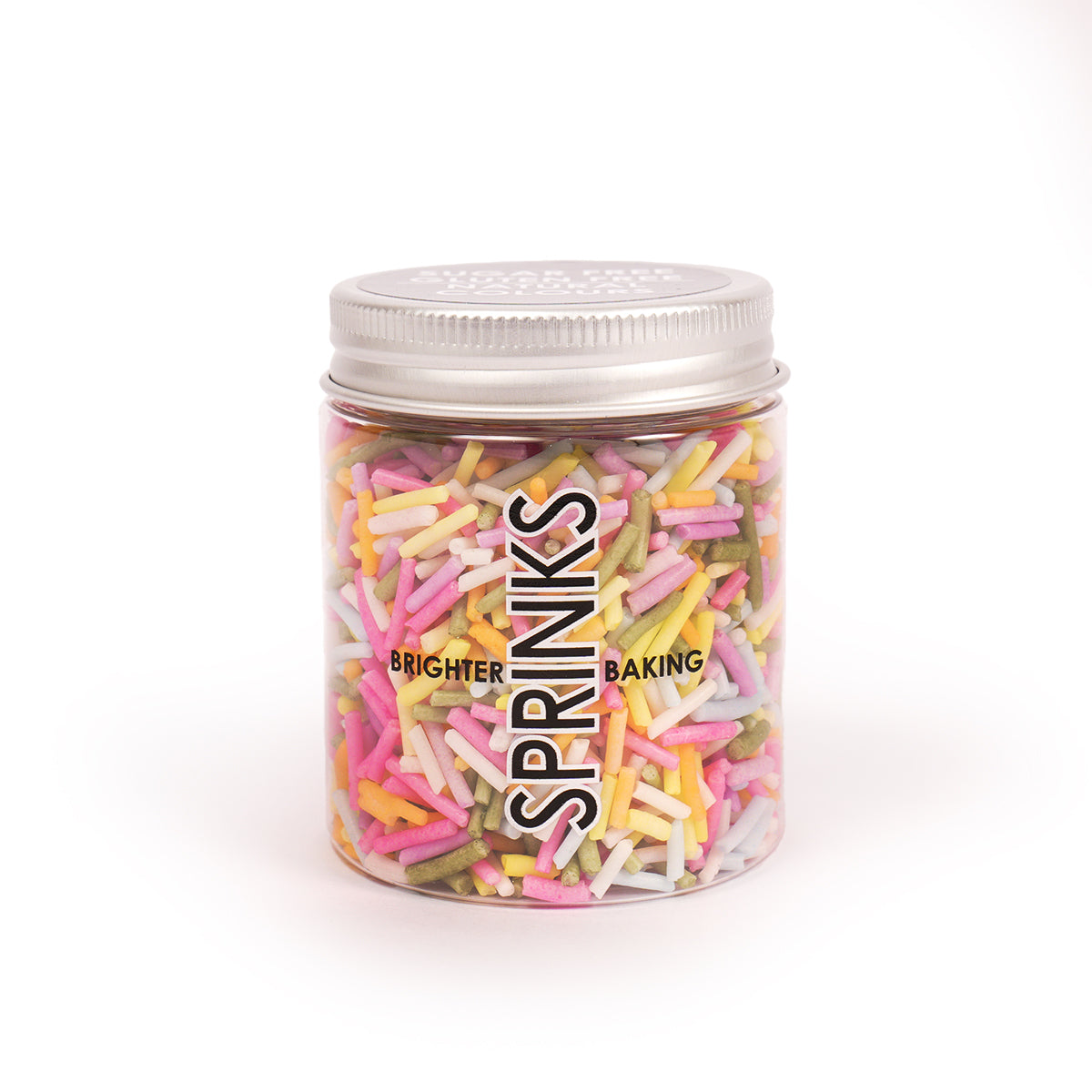 Sprinks Sugar Free Natural Coloured Jimmies Pastel Rainbow 60g