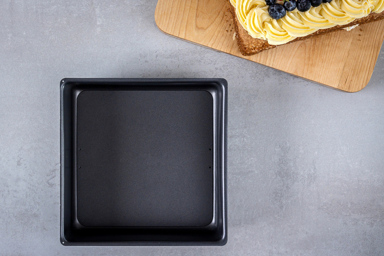MasterCraft Non Stick Loose Base Deep Square Cake Pan 25cm