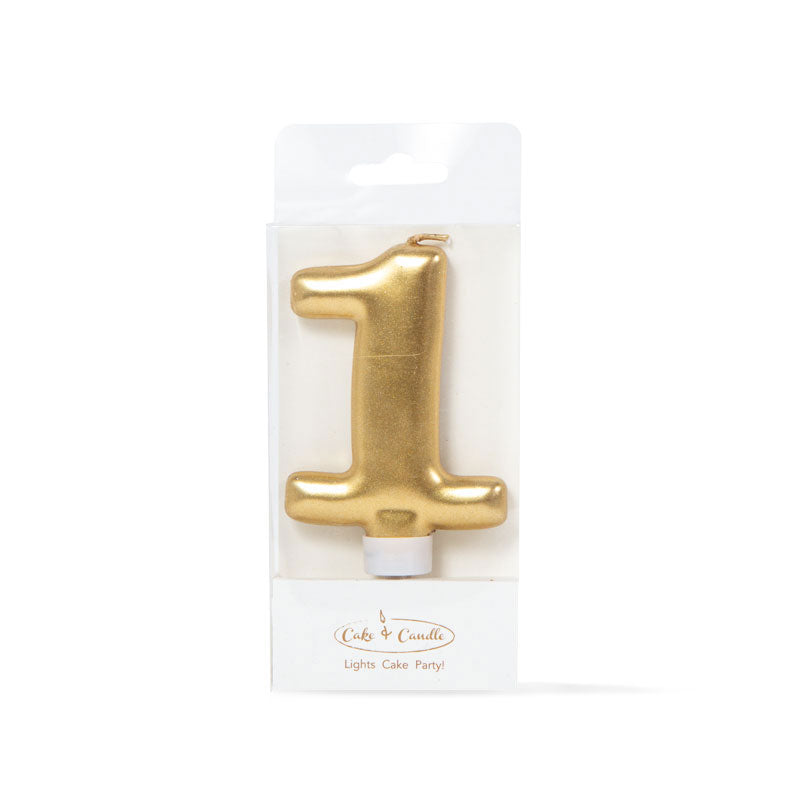 Cake & Candle Candle Number 1 Gold