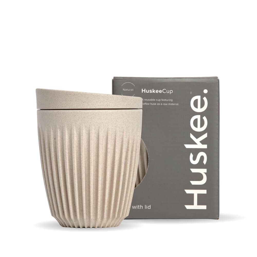 Huskee 8oz Natural Cup & Lid (x12)
