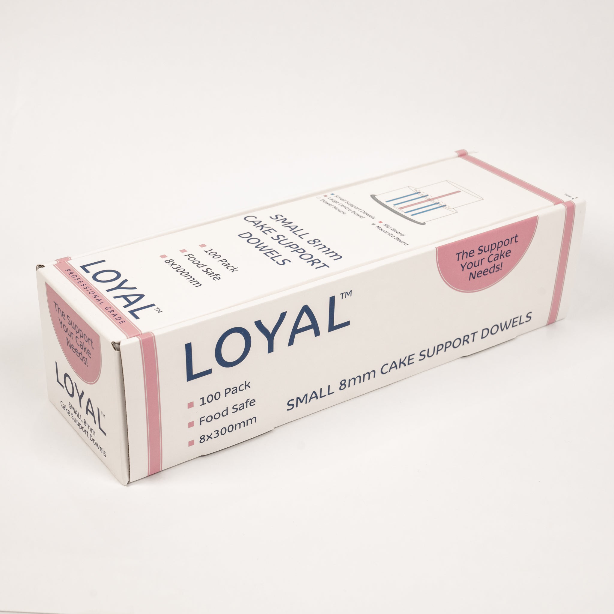LOYAL Cake Dowel Heavy Duty Small 100 Piece 8 x 300mm