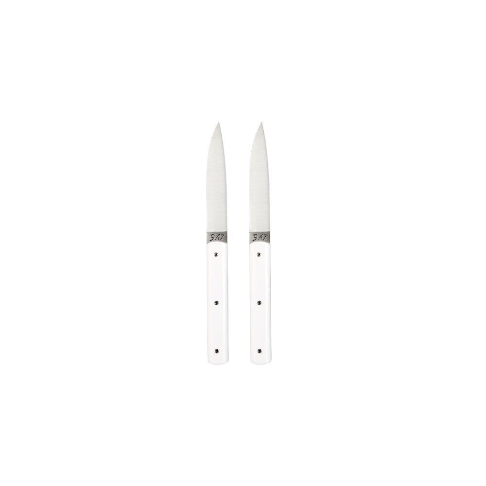 Perceval 9.47 2 Piece Table Knife Set - White in Gift Box