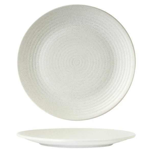 Zuma Frost Ribbed Round Plate (310mm Ø)