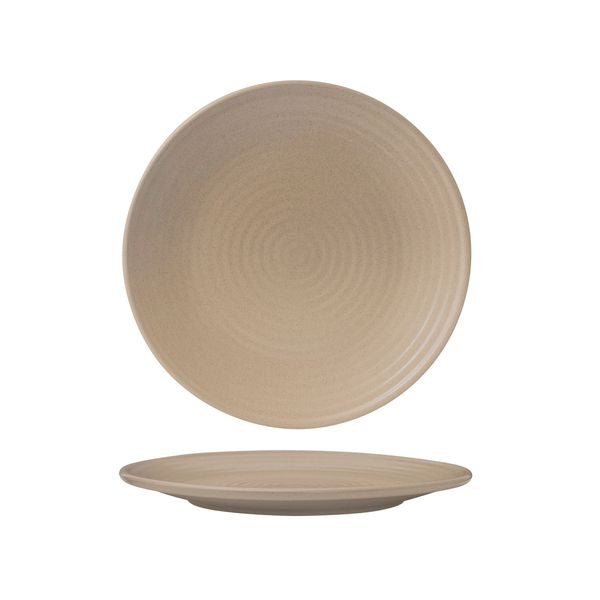 Zuma Sand Ribbed Round Plate (210mm Ø)