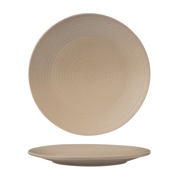 Zuma Sand Ribbed Round Plate (265mm Ø)