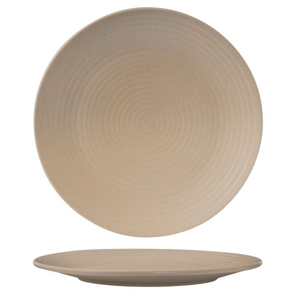 Zuma Sand Ribbed Round Plate (310mm Ø)
