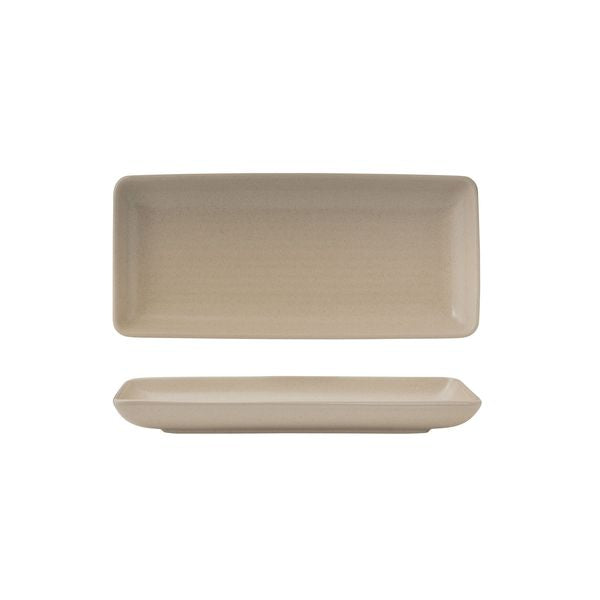 Zuma Sand Ribbed Rectangular Platter (220x100mm)