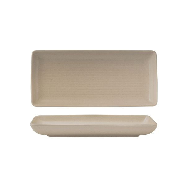 Zuma Sand Ribbed Rectangular Platter (250x125mm)