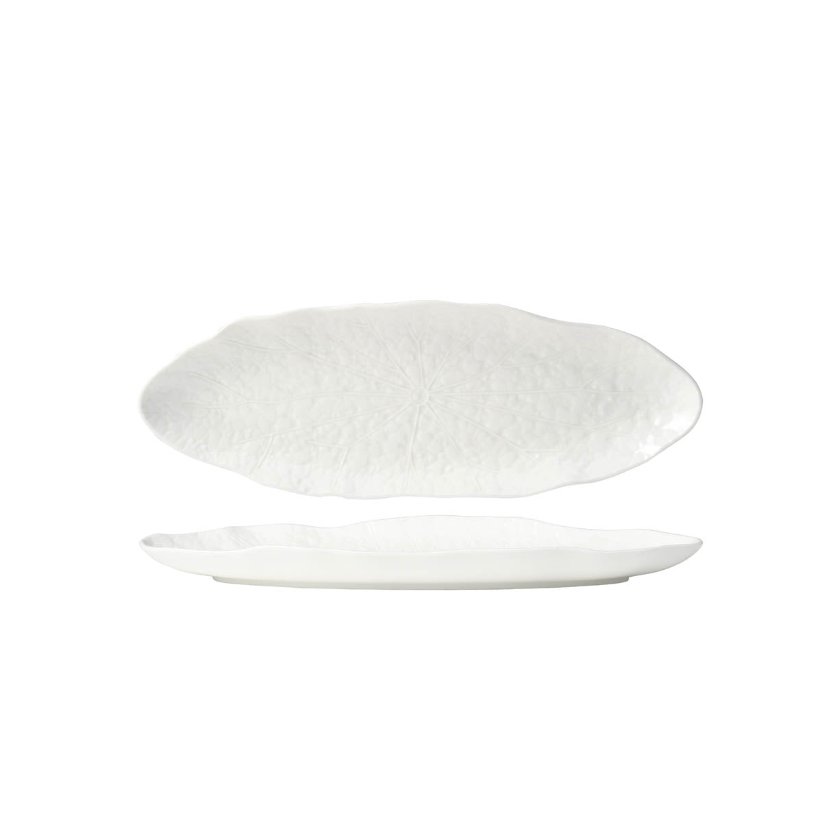 Tablekraft Fusion Lotus Oval Flared Plate 333mm White