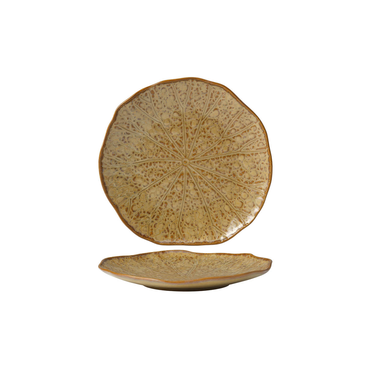Tablekraft Fusion Lotus Coupe Plate 255mm Cinnamon