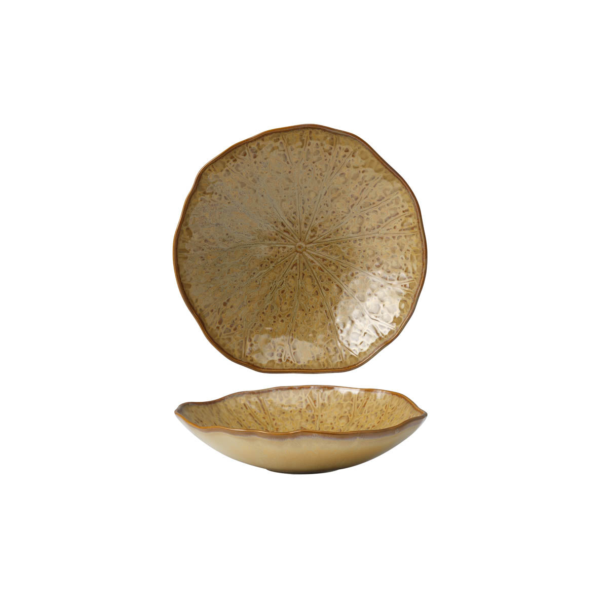Tablekraft Fusion Lotus Deep Coupe Plate 210mm Cinnamon