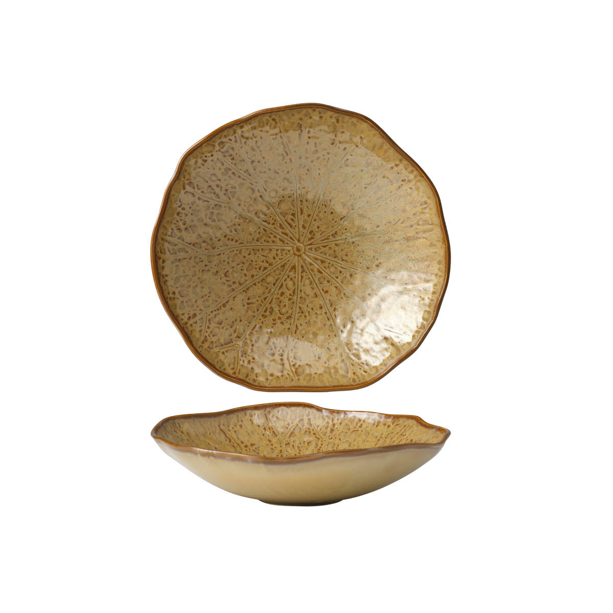 Tablekraft Fusion Lotus Deep Coupe Plate 245mm Cinnamon