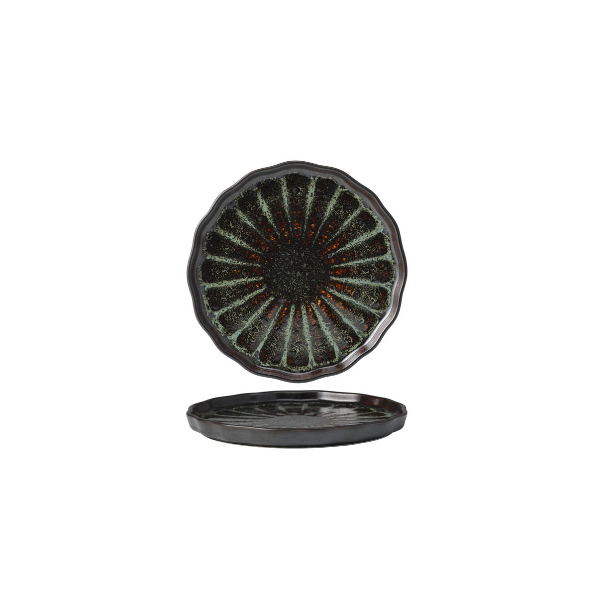 Tablekraft Fusion Round Flat Plate 202x21mm Patina