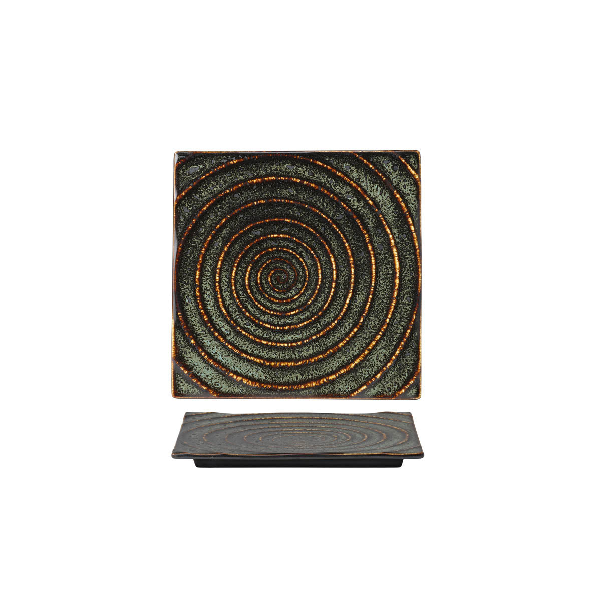Tablekraft Fusion Square Tile Plate 205mm Patina