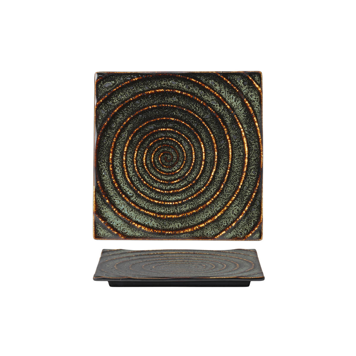 Tablekraft Fusion Square Tile Plate 256mm Patina