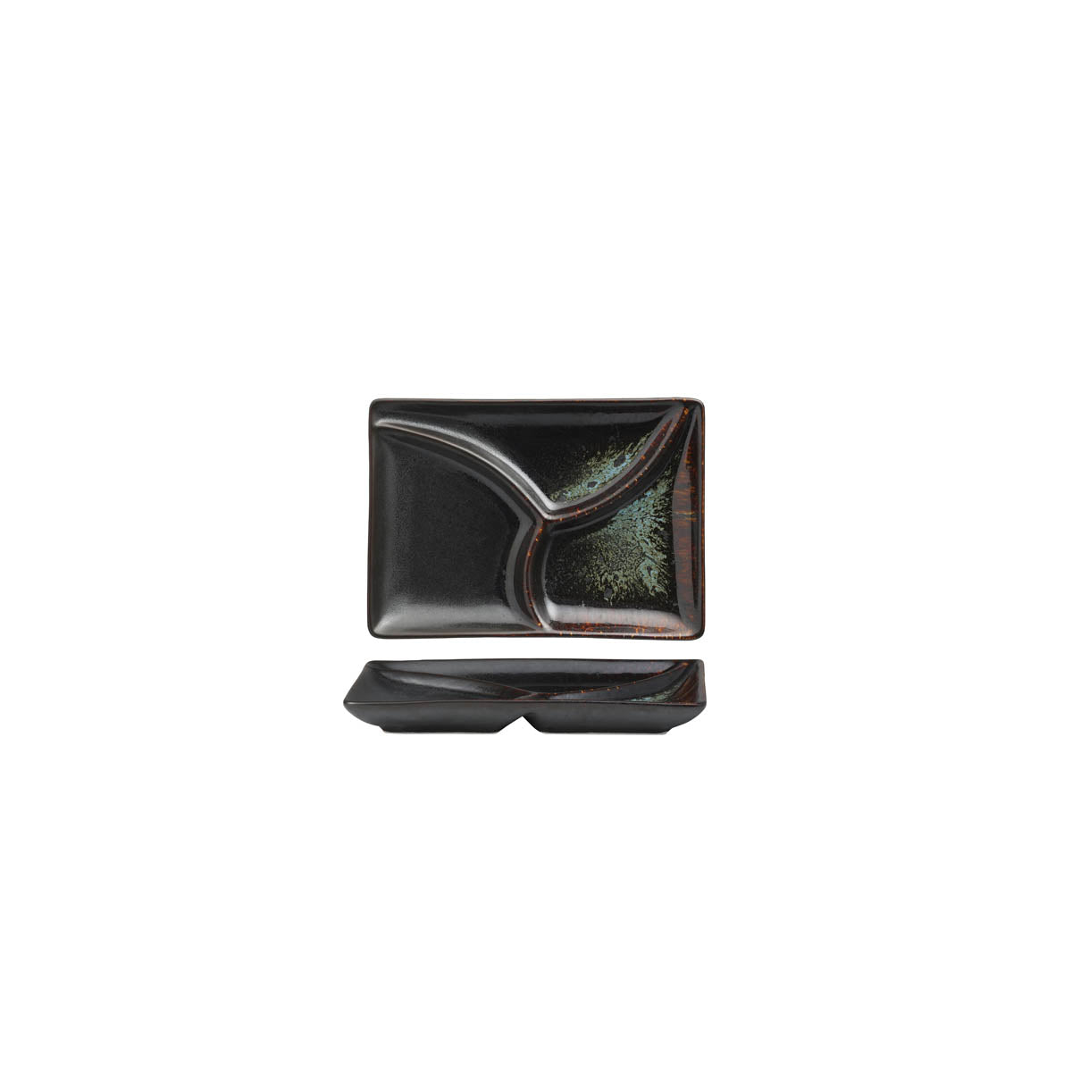Tablekraft Fusion 3 Compartment Dip Dish 180x130mm Patina