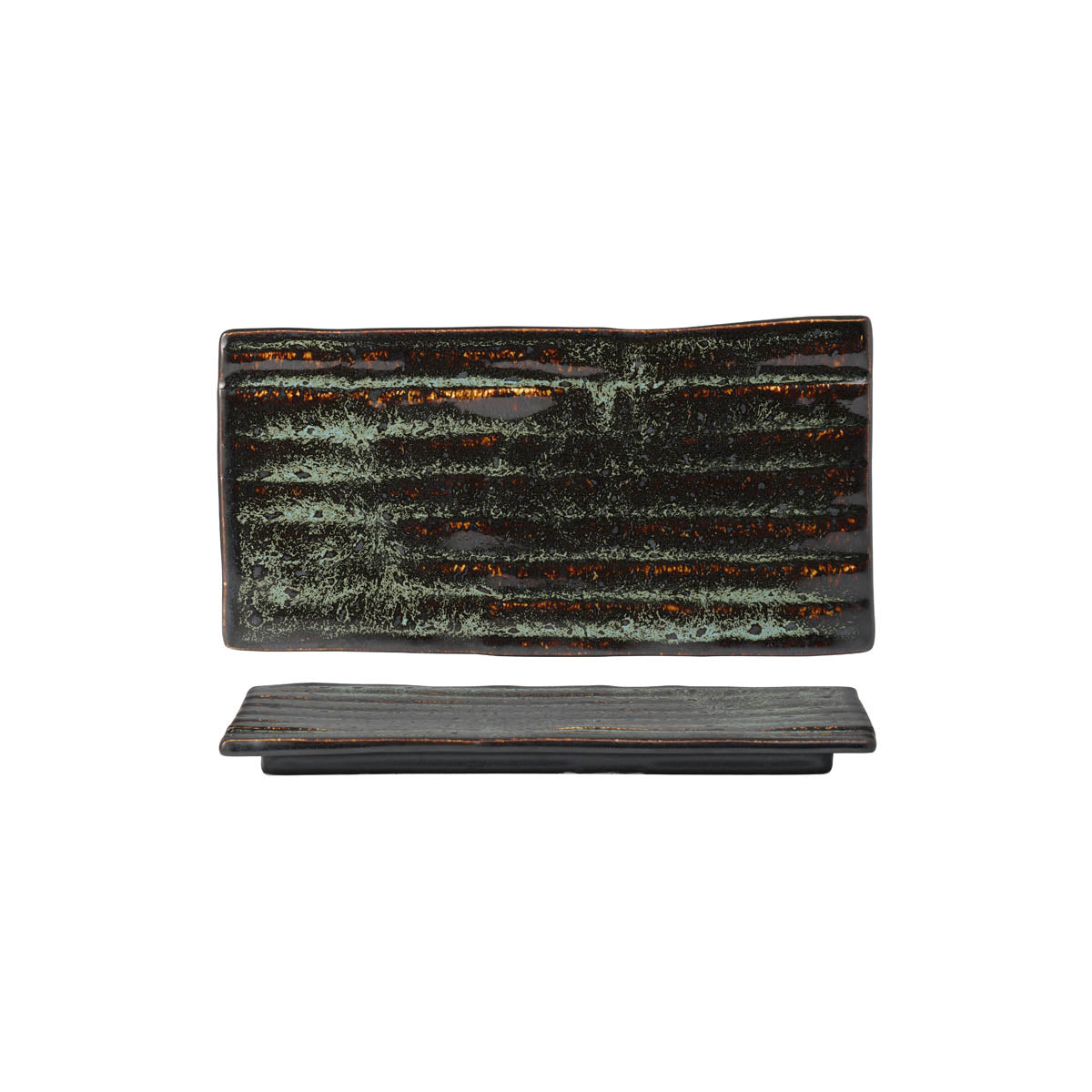 Tablekraft Fusion Sushi Plate 282x150mm Patina