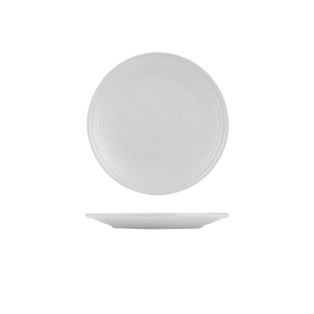 Zuma Pearl Aspen Ribbed Round Plate (210mm Ø)