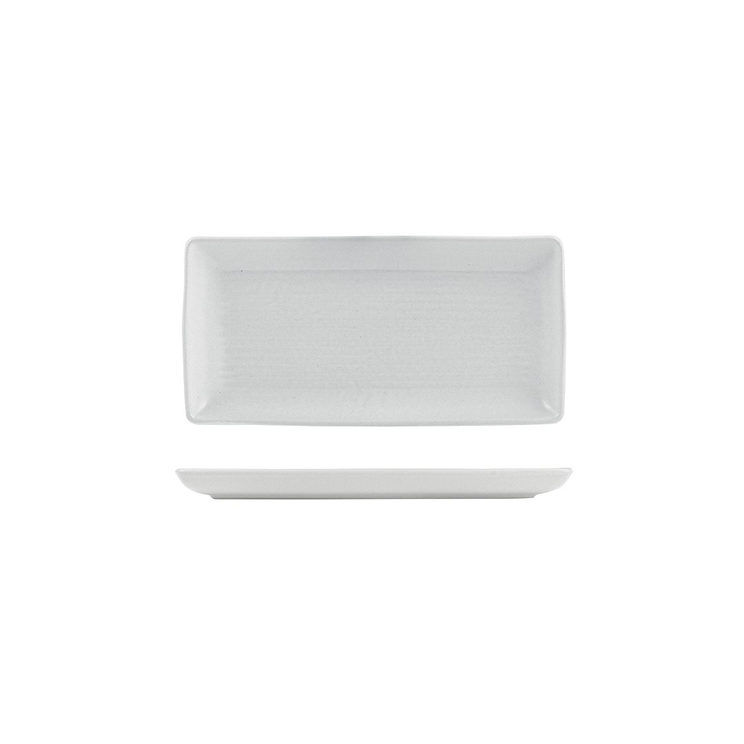 Zuma Pearl Aspen Ribbed Rectangular Platter (250x125mm)