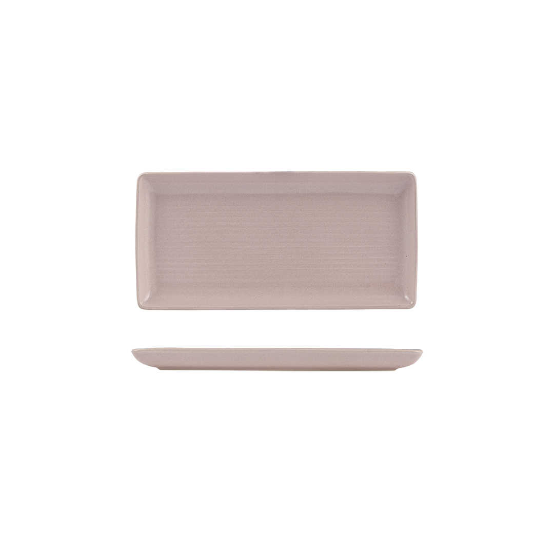 Zuma Pearl Blush Ribbed Rectangular Platter (250x125mm)