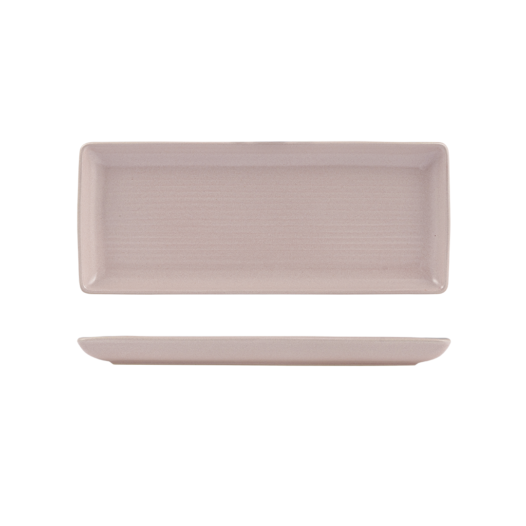 Zuma Pearl Blush Ribbed Rectangular Platter (335x140mm)