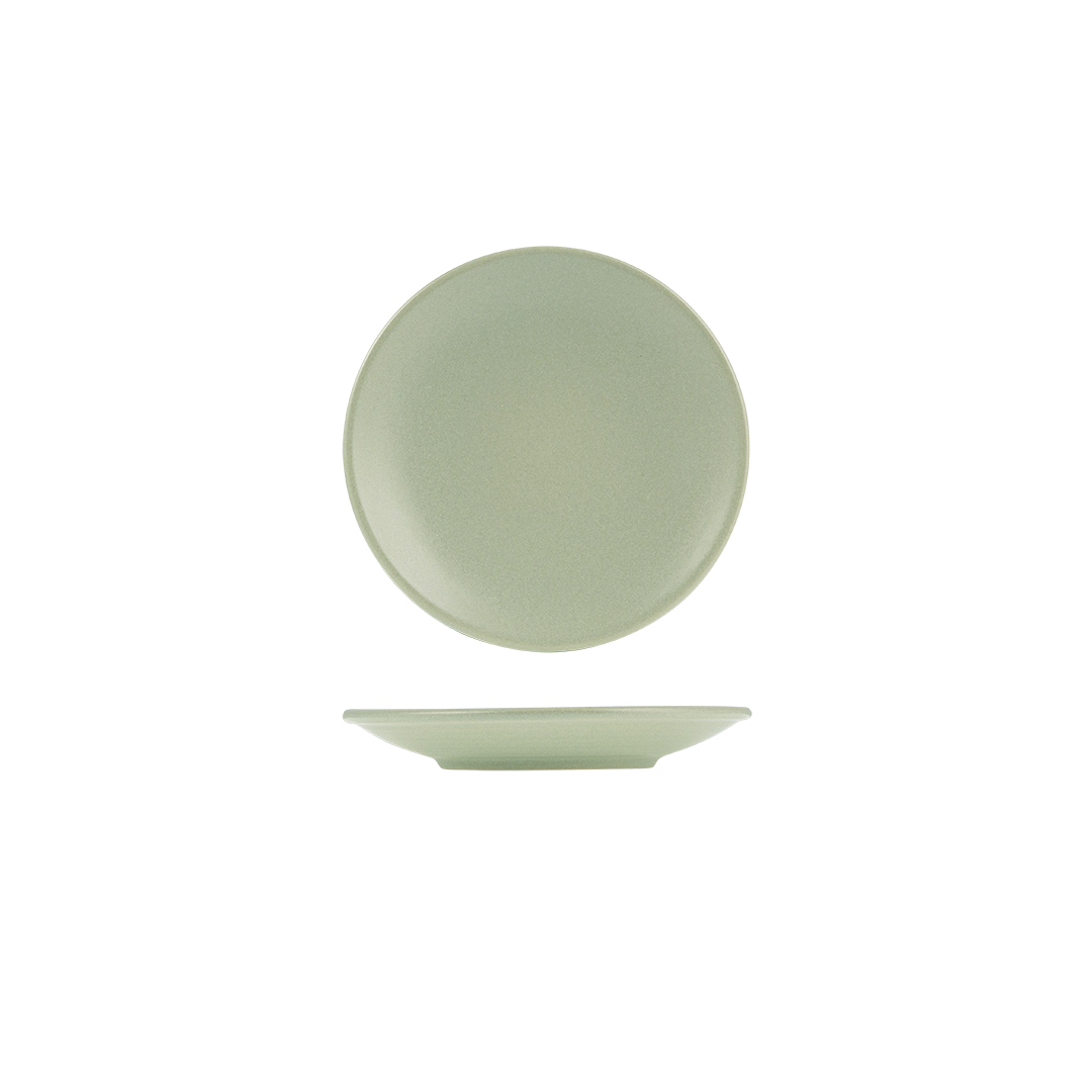 Zuma Pearl Pistachio Round Coupe Plate (180mm Ø)