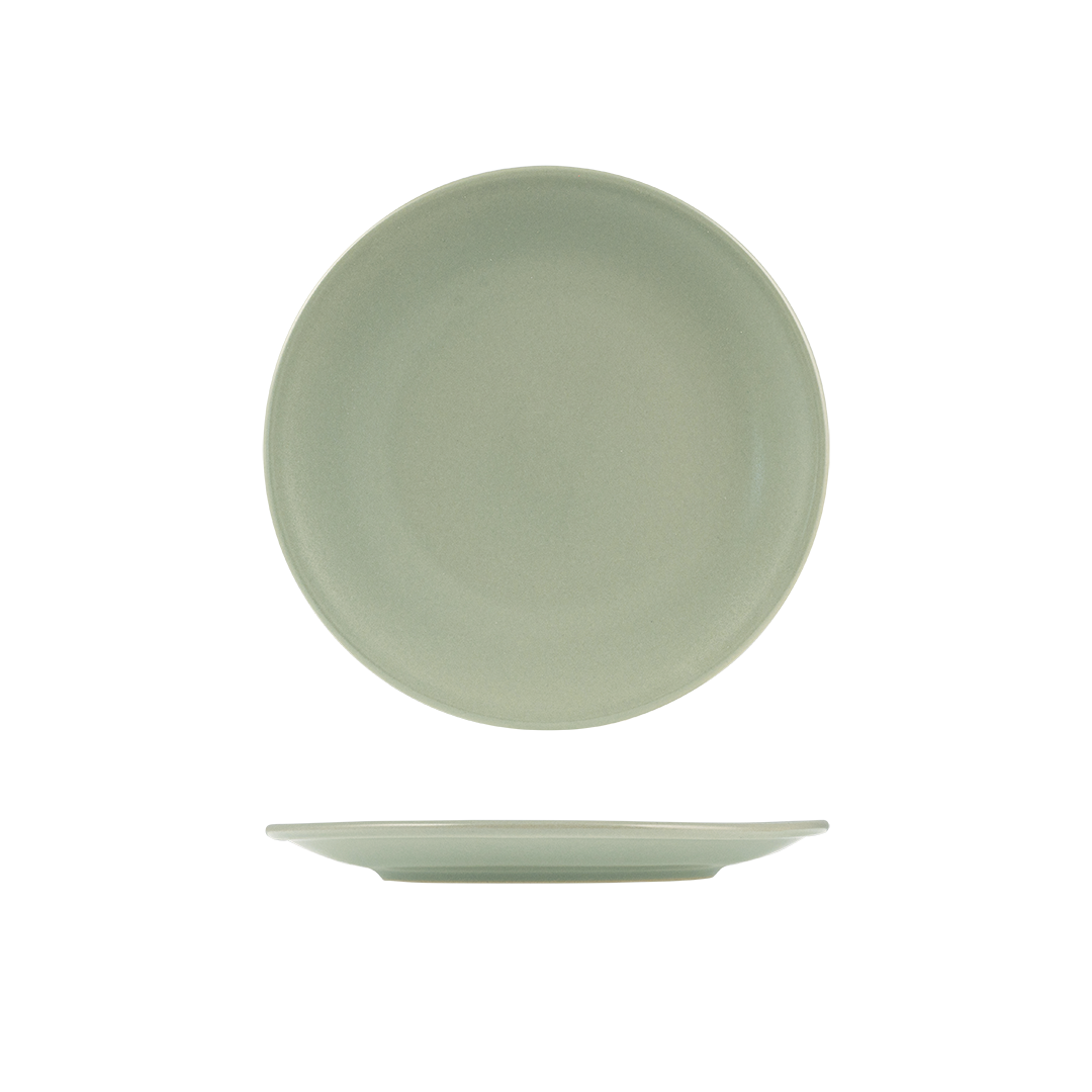 Zuma Pearl Pistachio Round Coupe Plate (230mm Ø)
