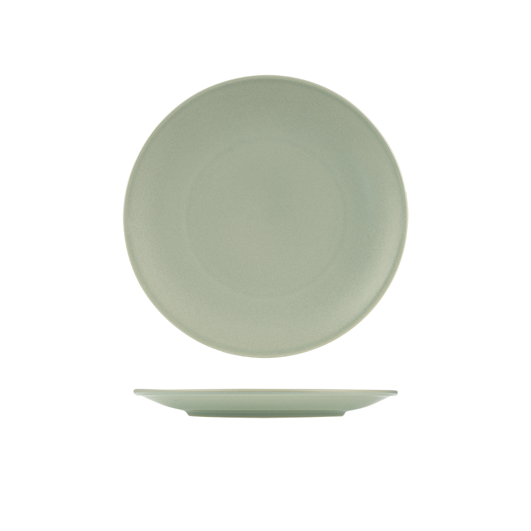 Zuma Pearl Pistachio Round Coupe Plate (260mm Ø)