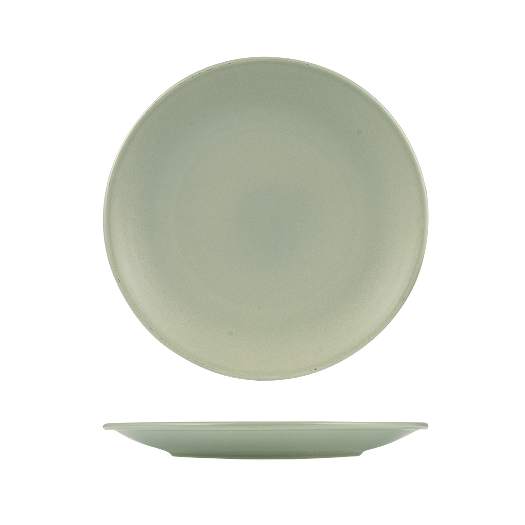 Zuma Pearl Pistachio Round Coupe Plate (310mm Ø)