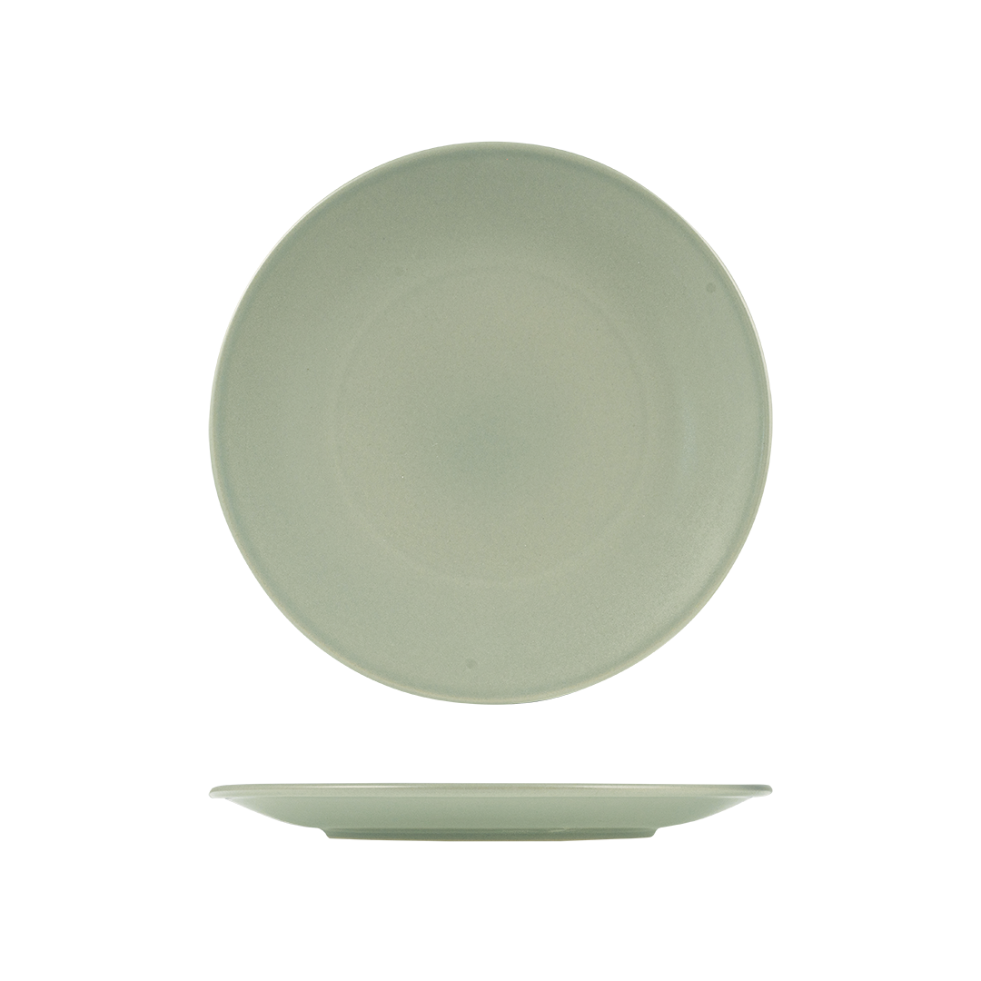 Zuma Pearl Pistachio Round Coupe Plate (285mm Ø)