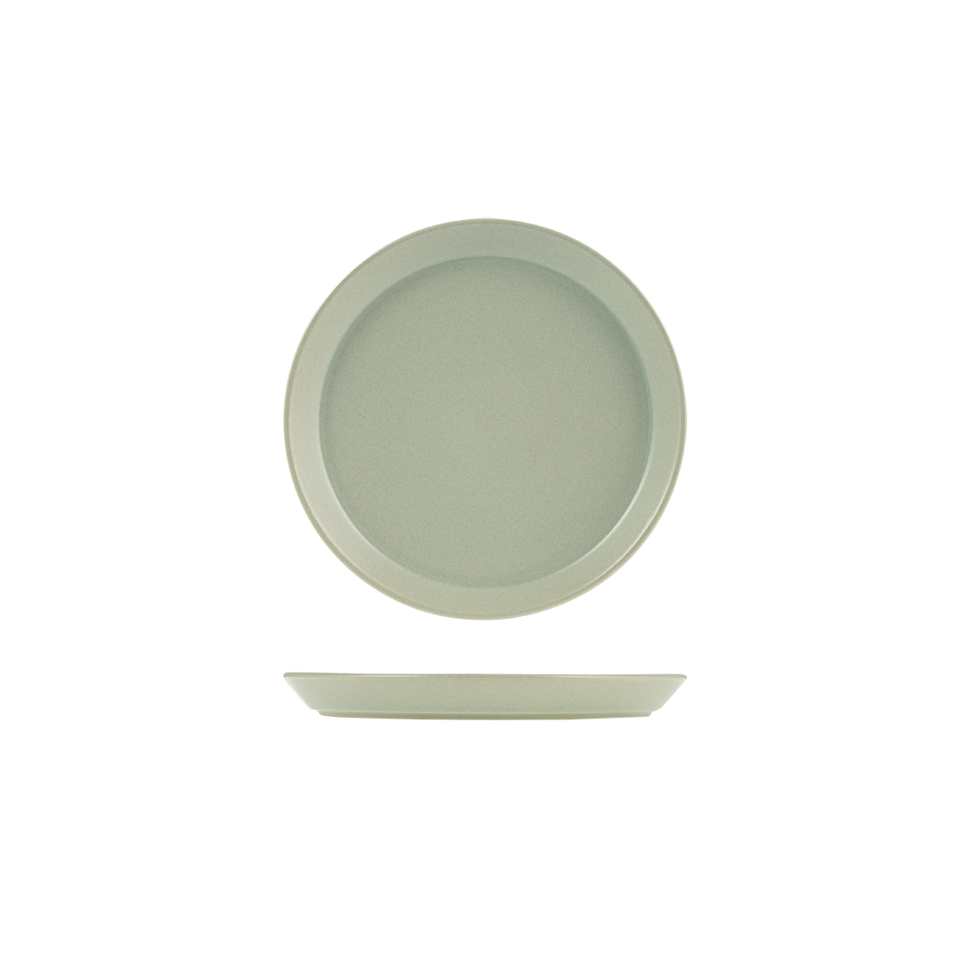 Zuma Pearl Pistachio Round Tapered Plate (200mm Ø 24mm H)