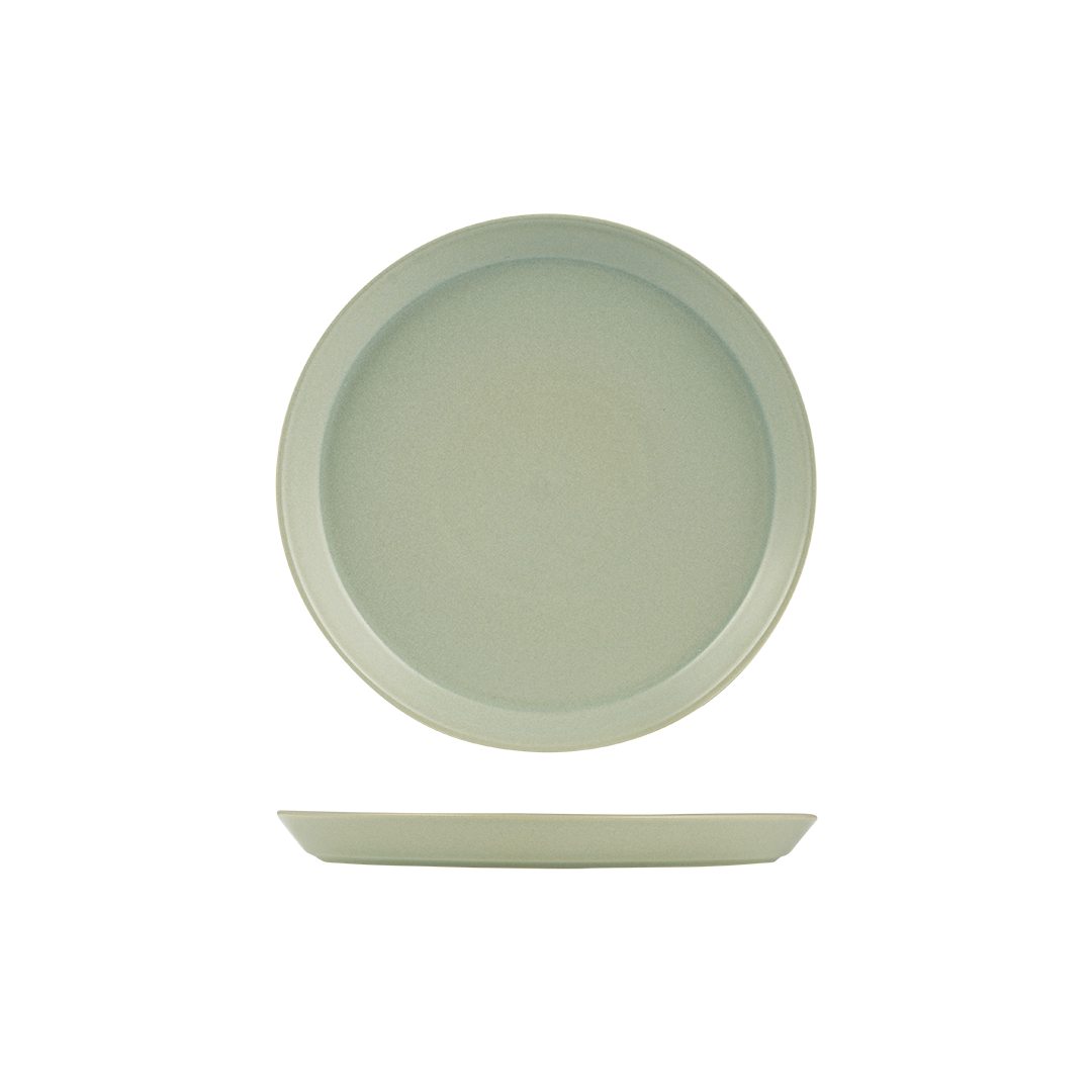 Zuma Pearl Pistachio Round Tapered Plate (240mm Ø 24mm H)