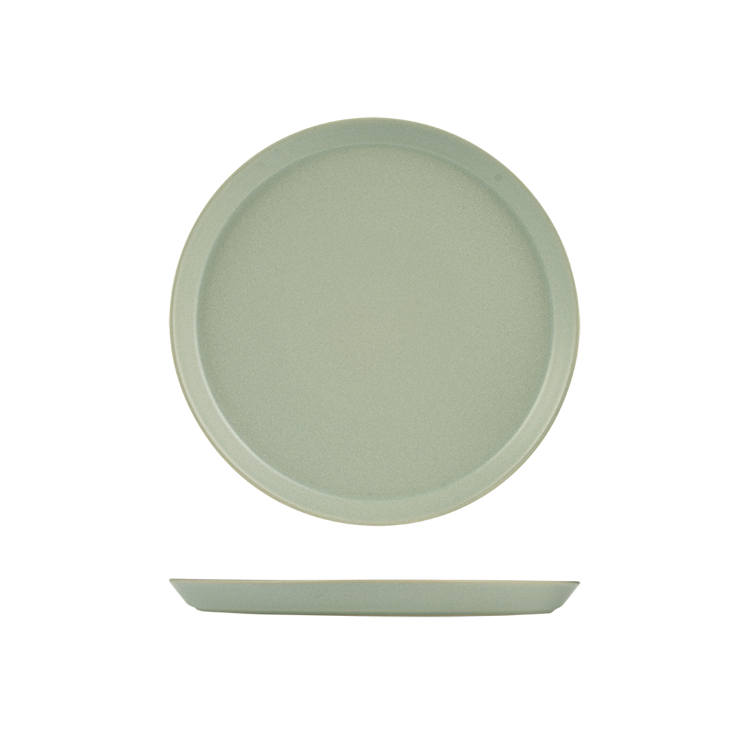 Zuma Pearl Pistachio Round Tapered Plate (280mm Ø 24mm H)