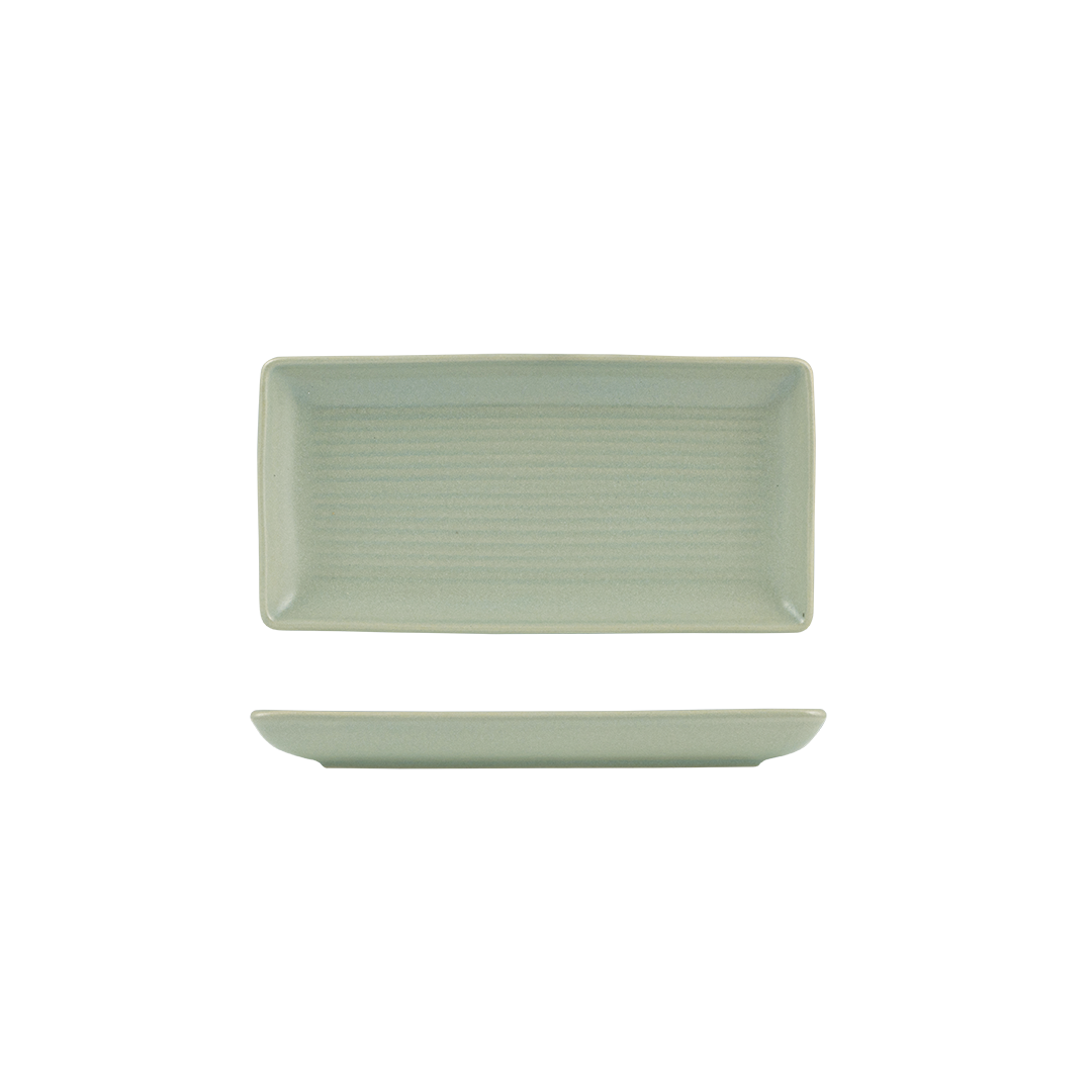 Zuma Pearl Pistachio Ribbed Rectangular Platter (250x125mm)