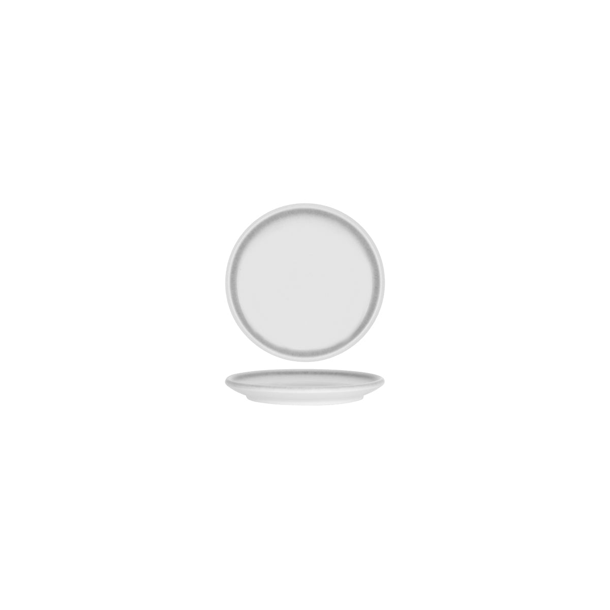 Tablekraft Frosted Steel Round Coupe Plate 143mm