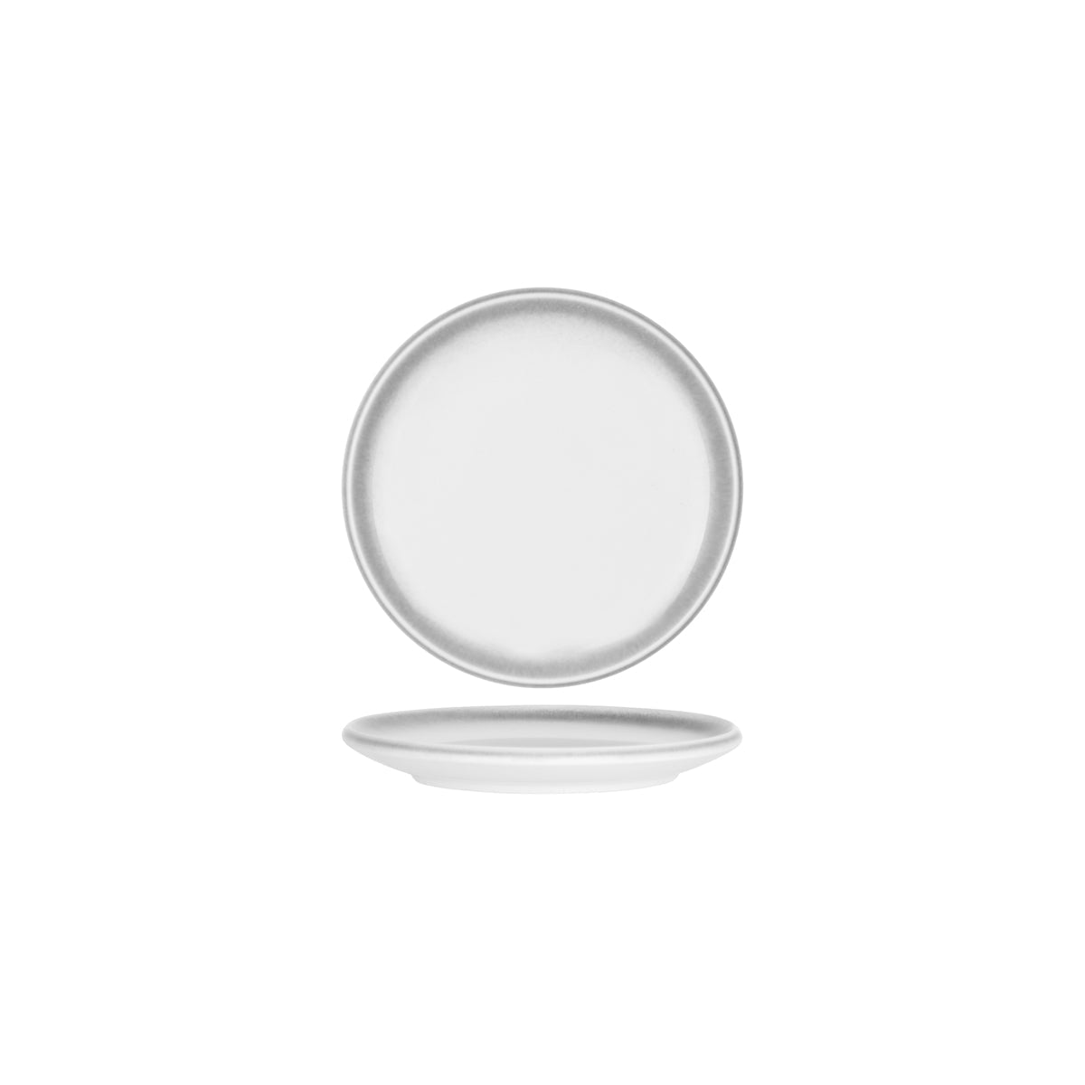 Tablekraft Frosted Steel Round Coupe Plate 200mm