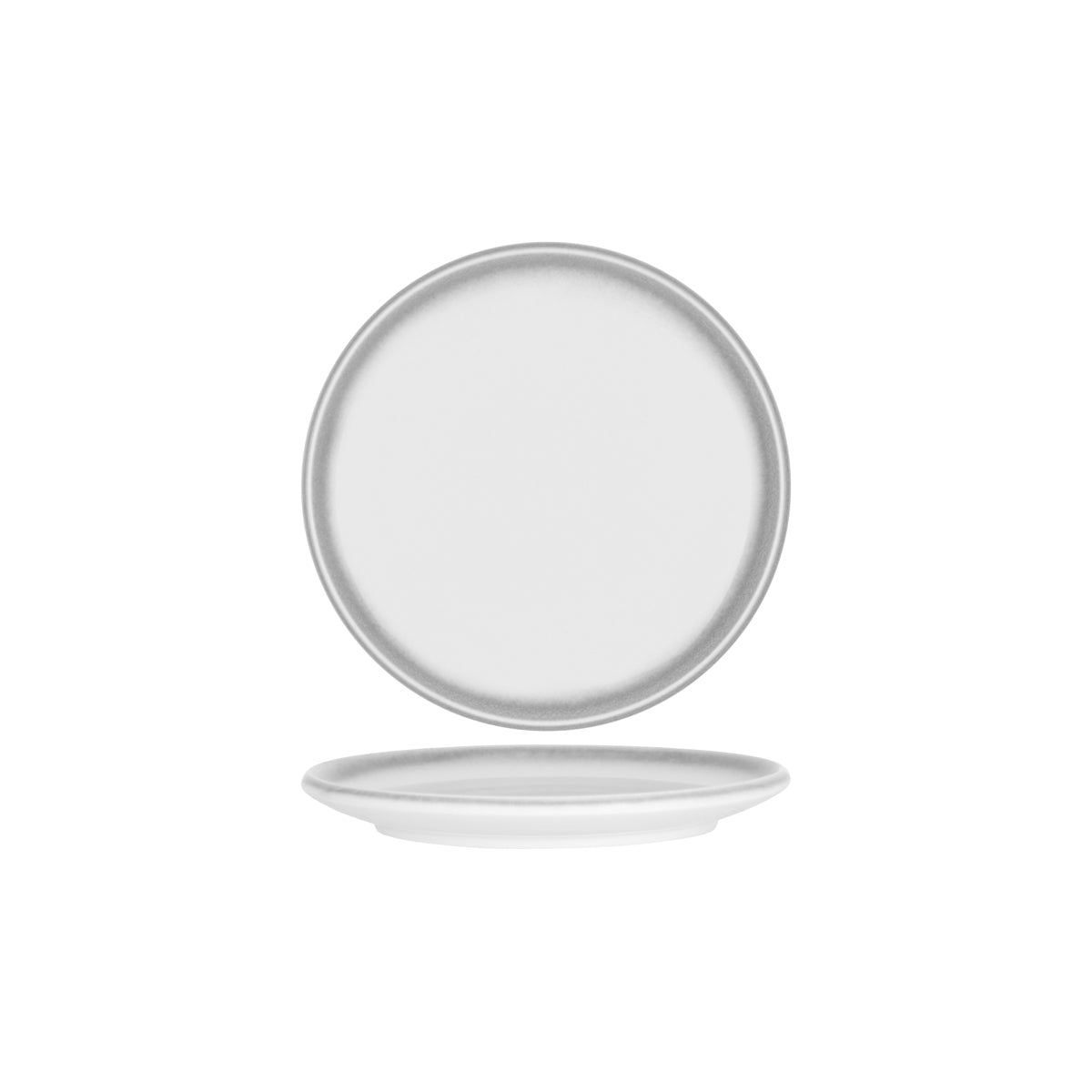 Tablekraft Frosted Steel Round Coupe Plate 245mm