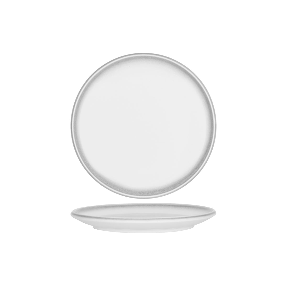 Tablekraft Frosted Steel Round Coupe Plate 280mm
