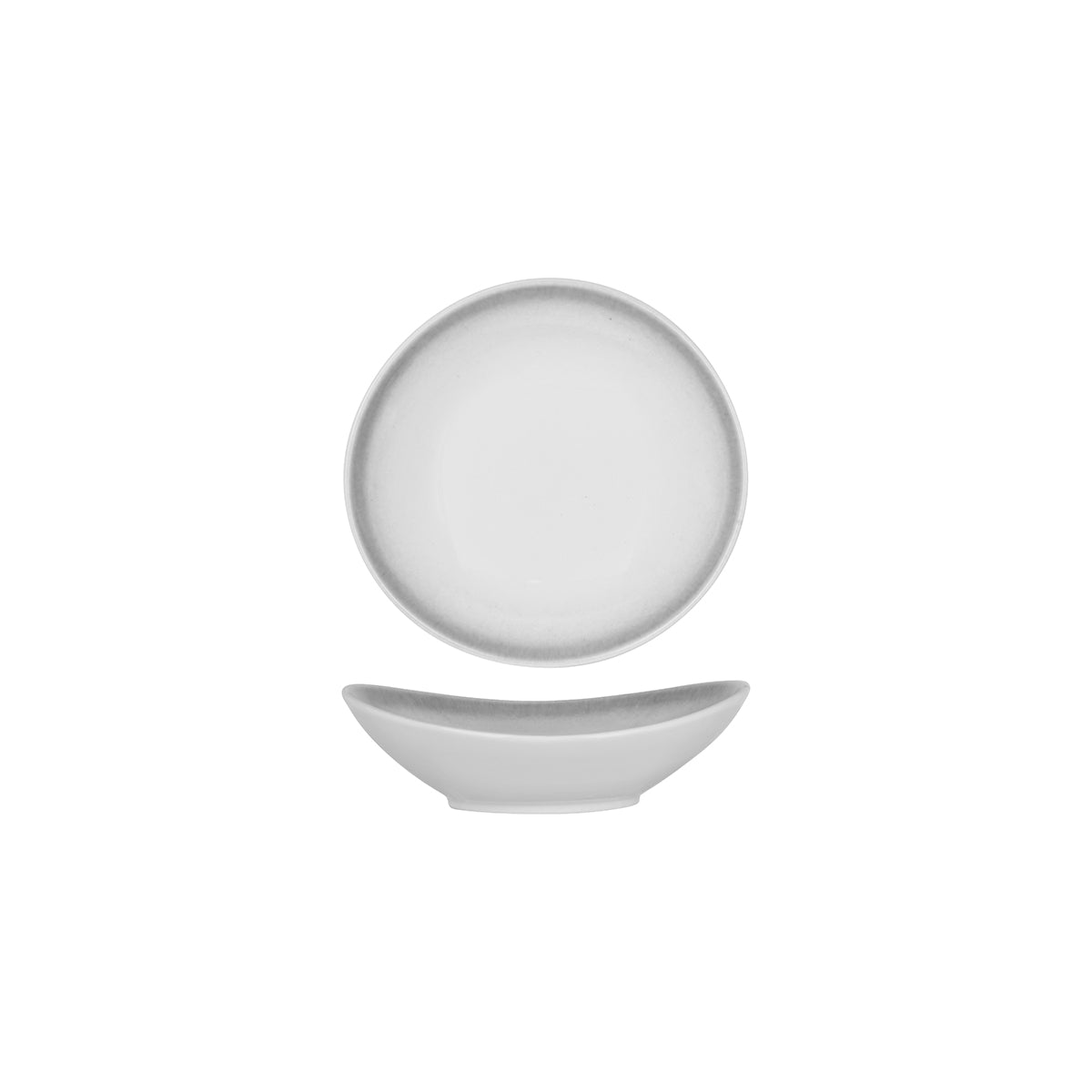 Tablekraft Frosted Steel Organic Plate 200x195mm (550ml)