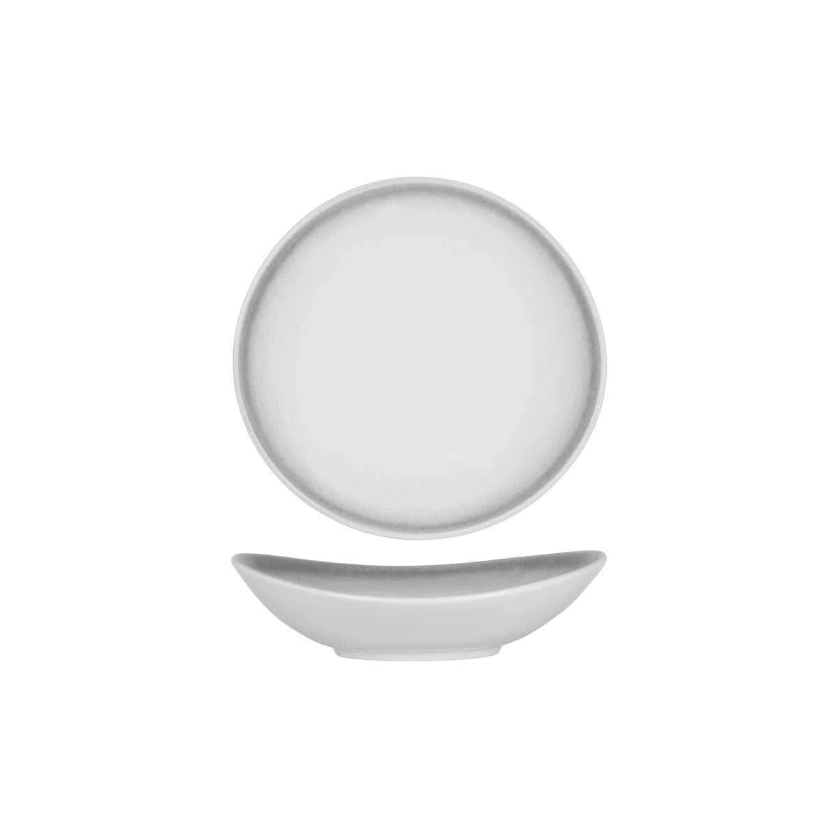 Tablekraft Frosted Steel Organic Plate 240x239mm (870ml)
