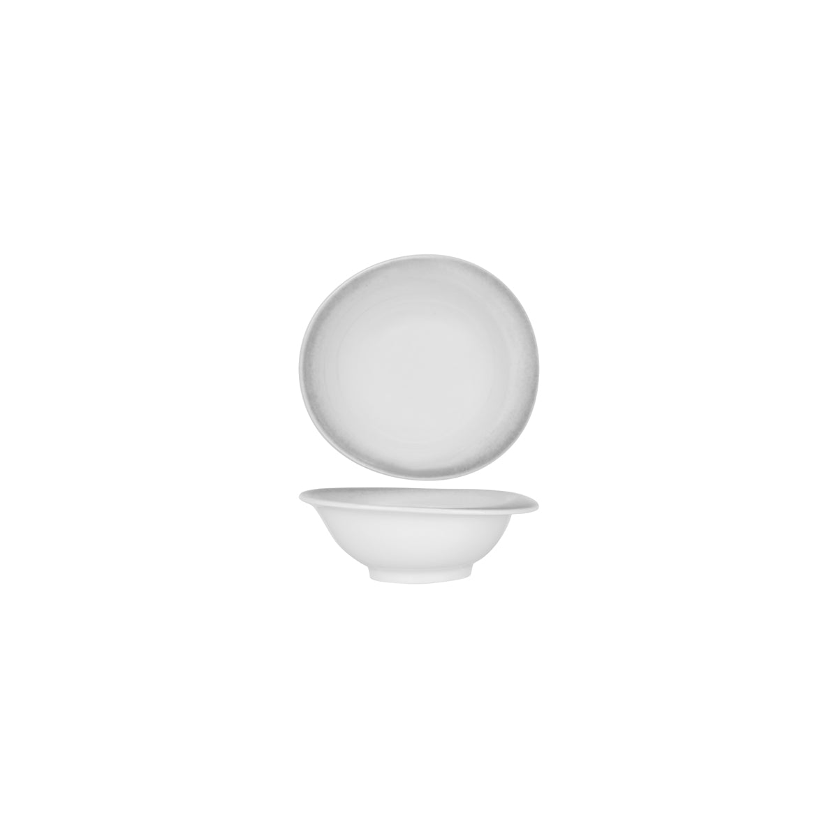 Tablekraft Frosted Steel Organic Deep Bowl 165mm (370ml)