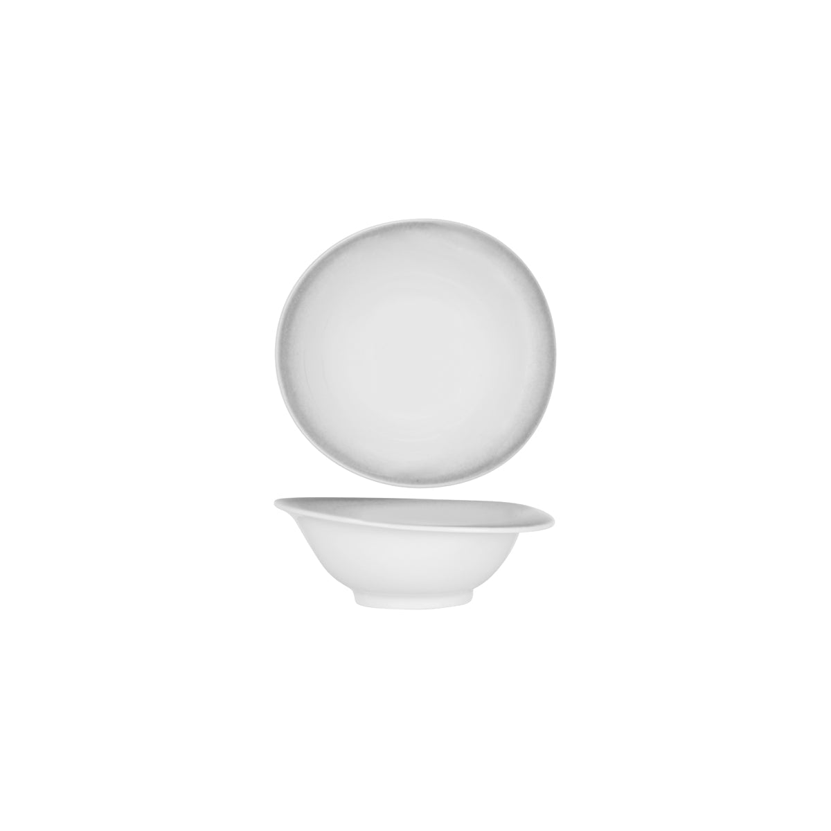 Tablekraft Frosted Steel Organic Deep Bowl 202mm (600ml)