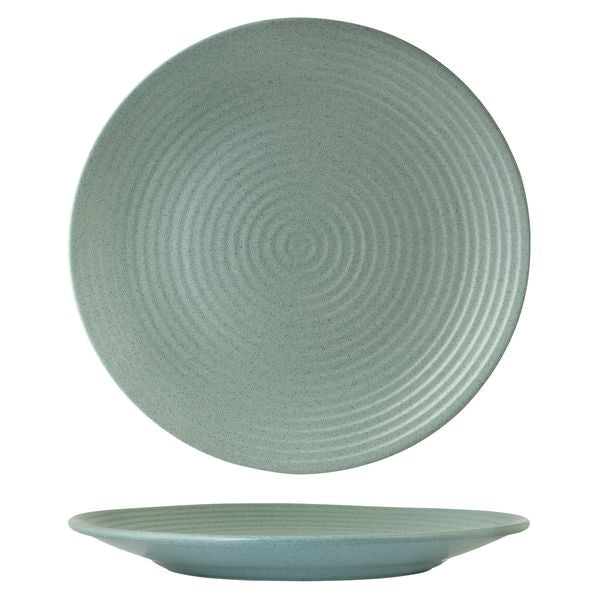 Zuma Mint Ribbed Round Plate (310mm Ø)