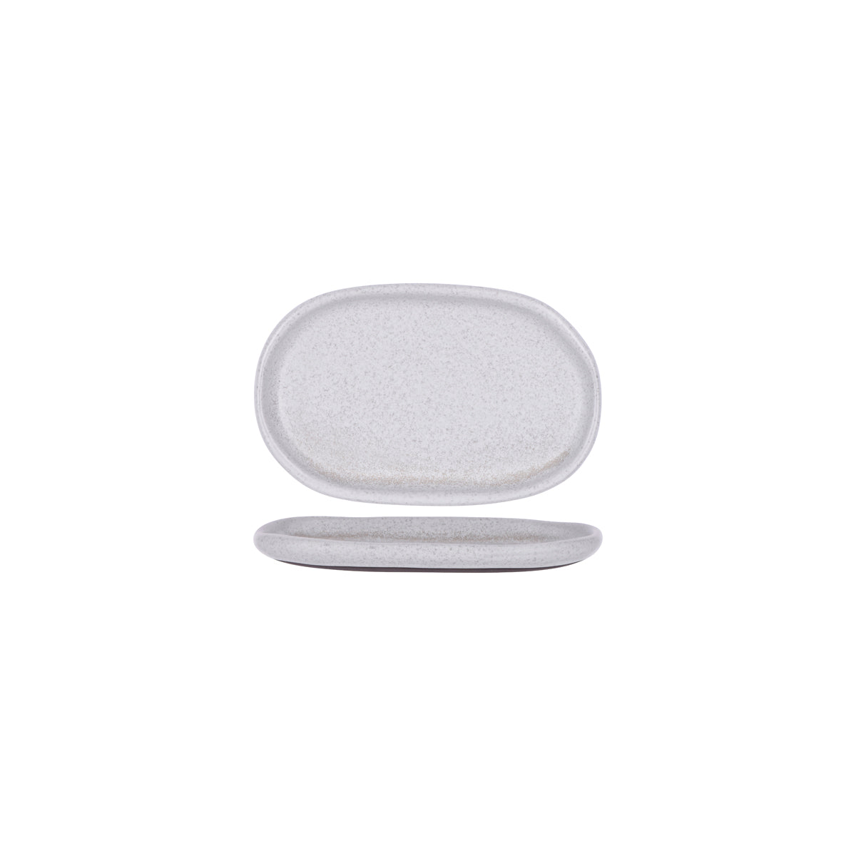 Tablekraft Naturals Ash Grey Oval Coupe Plate 210x135mm