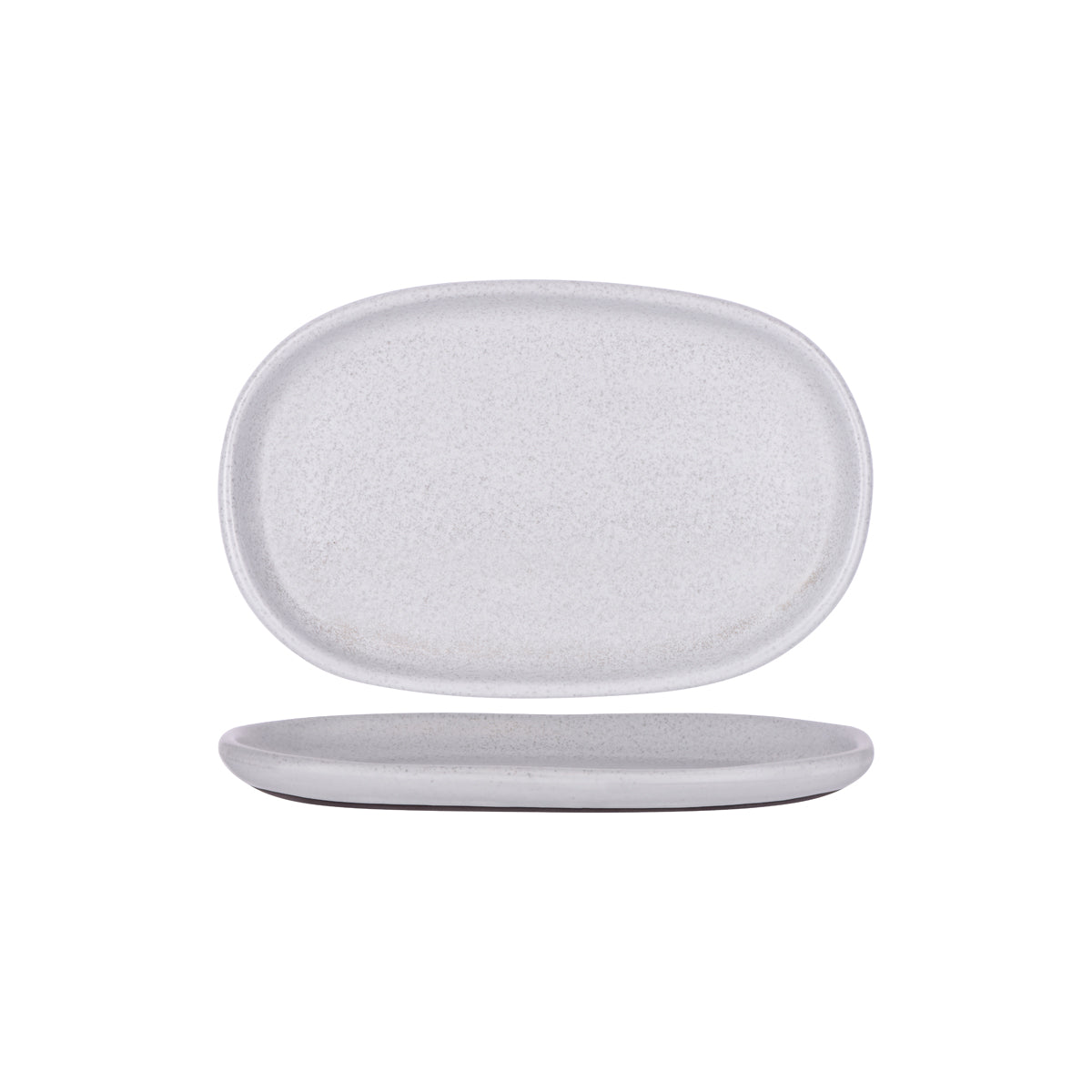 Tablekraft Naturals Ash Grey Oval Coupe Plate 315x200mm