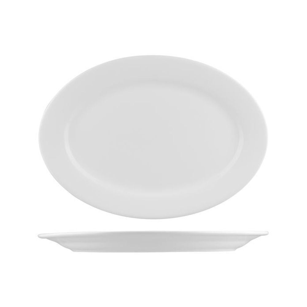 Longfine Wide Rim Oval Plate