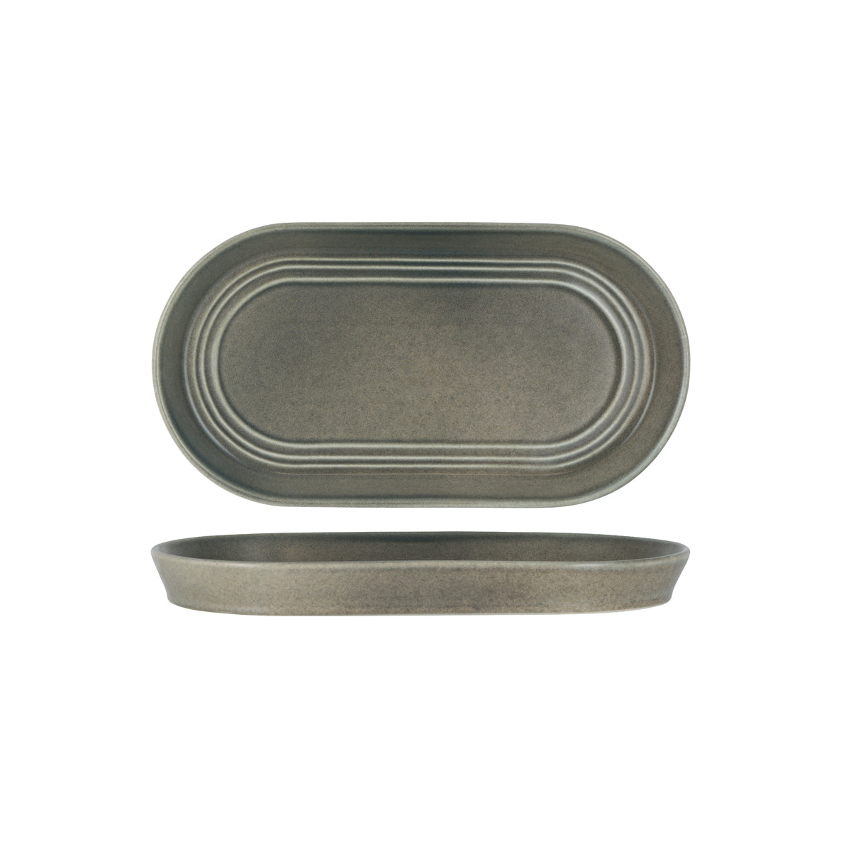 Tablekraft Urban Loft Frost Grey Oval Serve Platter 310x165mm