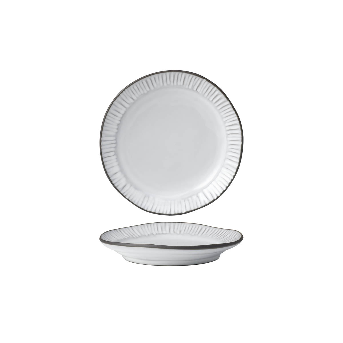Tablekraft Linea Organics Plate with Rim 180x33mm White