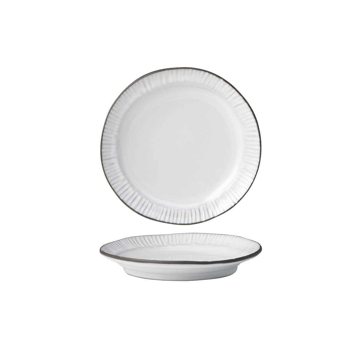 Tablekraft Linea Organics Plate with Rim 220x35mm White