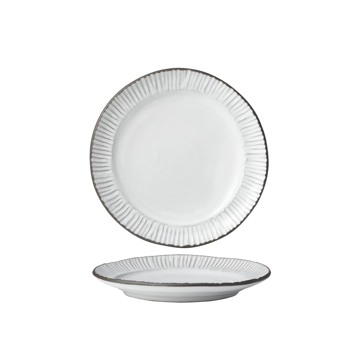 Tablekraft Linea Organics Plate with Rim 260x35mm White